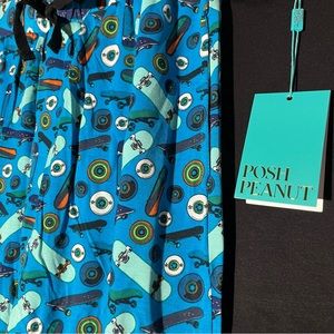 NWT posh peanut mens pajama set Cole skateboard print